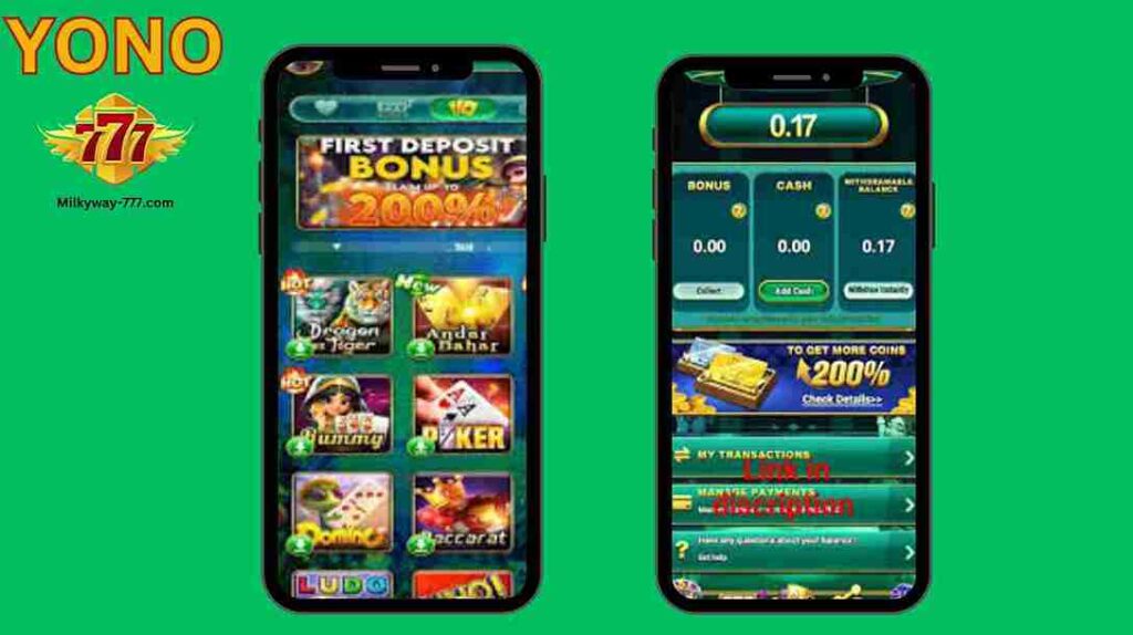 Real Cash and Bonus Games in Yono 777